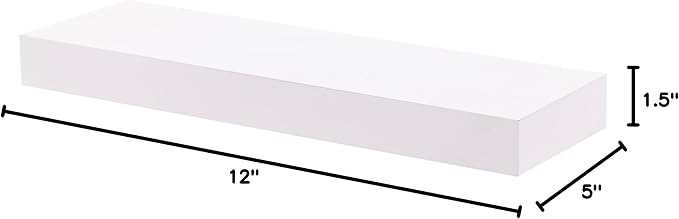 kieragrace Modern Floating-Shelves, 16-Inch, White