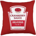Lazy Costume Thanksgiving Cranberry Sauce Jar Throw Pillow by Unknown