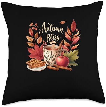 Autumn Bliss Fall Vibes Autumn Thanksgiving Throw Pillow by Unknown