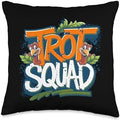 Trot Squad, Friendsgiving Squad Running Thanksgiving Throw Pillow by HadleyDesigns