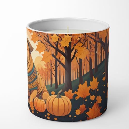 Caroline's Treasures DAC1070CDL Shar Pei Fall Decorative Soy Candle Nature Soy Wax Essential Oil Home Decor Ideal for Bedroom Kitchen Bath Office Gift, 10 oz - Image 5