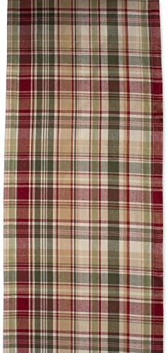 DII Give Thanks Plaid Fall Table Decor, Autumn & Thanksgiving Tabletop Linens, 14x108 Table Runner - Image 2