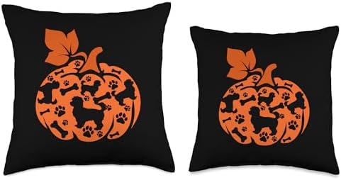 Maltipoos Cute Pumpkin Shape Halloween Thanksgiving Owner Throw Pillow - Image 3