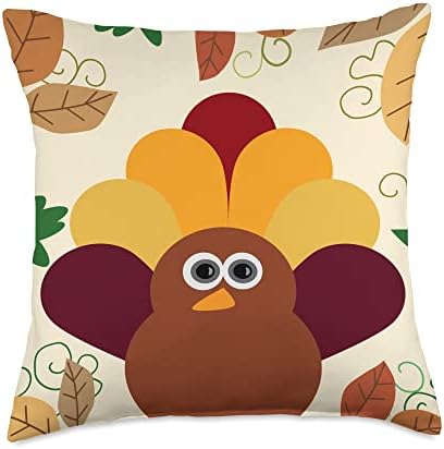 Thanksgiving Turkey Throw Pillow by Unknown