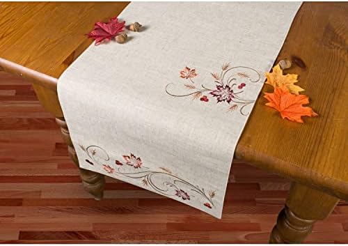 DII Fall Table Decorations Indoor Décor, Thanksgiving, Table Runner, 14x70, Autumn Wheat - Image 3