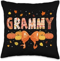 Grammy Fall Vibes Autumn Lover Thanksgiving Season Throw Pillow by Unknown