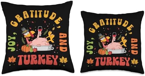 Happy Thanksgiving Day Celebration Turkey Throw Pillow - Image 3