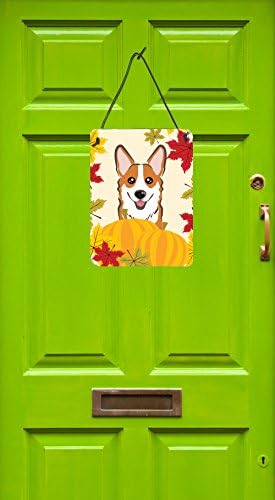 Caroline's Treasures BB2060DS1216 Red Corgi Thanksgiving Wall or Door Hanging Prints Aluminum Metal Sign Kitchen Wall Bar Bathroom Plaque Home Decor Front Door Plaque, 12x16, Multicolor - Image 2