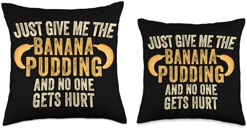 Thanksgiving Banana Pudding Ice Baker Dessert Lover Baking Banana Pudding Throw Pillow, 18x18, Multicolor - Image 3