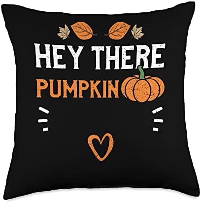 Thanksgiving: Hey There Pumpkin - Pumpkin Sayings Throw Pillow by Unknown