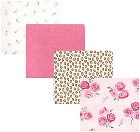 Hudson Baby Unisex Baby Cotton Flannel Receiving Blankets, Blush Rose, One Size by HudsonBaby