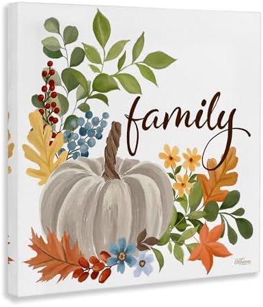 Stupell Industries Autumnal Family Pumpkin, 24 x 24 Inch Canvas Wall Art - Image 2