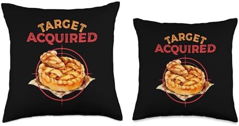 Target Acquired Apple Pie Thanksgiving Food Pie Lover Foodie Throw Pillow - Image 3