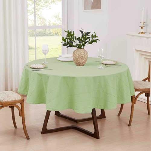 IZOD - Round Tablecloth, Decorative Tabletop Accessories, Holiday Home Decor (Chadwick Laurel, 70") - Image 2