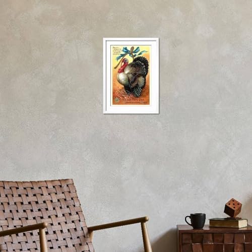 Art.com Wall Art Print Turkey and Wishbone on White Frame, 16" x 22" - Image 4