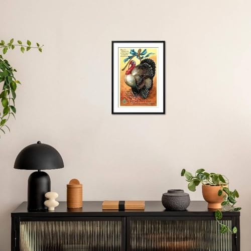 Art.com Wall Art Print Turkey and Wishbone on Black Frame, 21" x 29" - Image 3