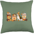 Beagle Coffee Pumpkin Spice Dog Lovers Fall Thanksgiving Throw Pillow by Unknown
