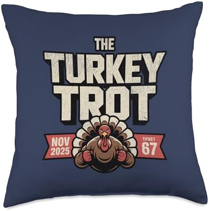 Vintage 67 Thanksgiving Run 67 Throw Pillow by Unknown