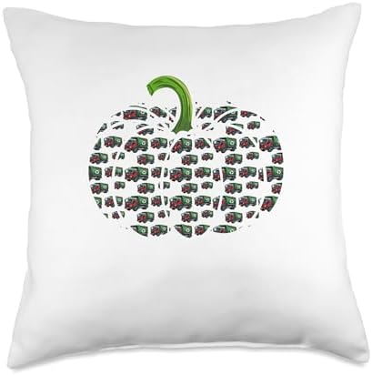 Garbage Trucks Costume Driver Halloween Thanksgiving Pumpkin Throw Pillow by Unknown