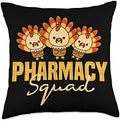 Pharmacy Squad Pharmacist Pumpkin Fall Thanksgiving Throw Pillow by Unknown