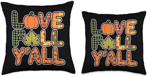 Love Fall Y'all, Family Thanksgiving Friends Giving Throw Pillow - Image 3