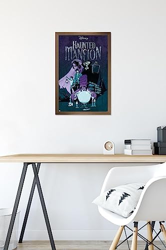 Trends International Disney Haunted Mansion - Group Wall Poster, 14.72" x 22.37", Bronze Framed Version