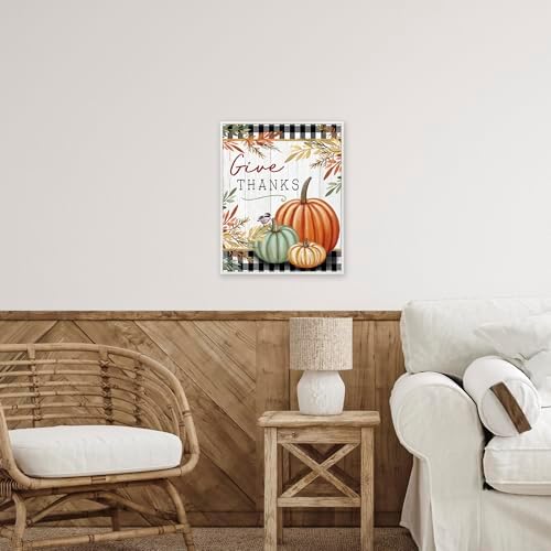 Thanksgiving Gingham Pumpkin, 24 x 30 Inch Framed Giclée Print - Image 3