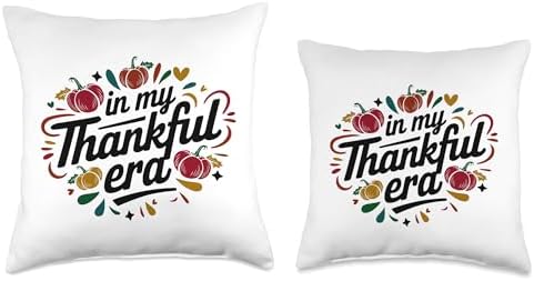 In My Thankful Era Friendsgiving Thanksgiving Throw Pillow - Image 3