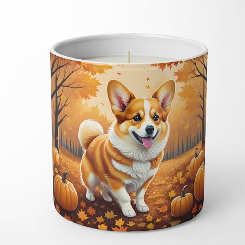 Caroline's Treasures DAC1040CDL Corgi Fall Decorative Soy Candle Nature Soy Wax Essential Oil Home Decor Ideal for Bedroom Kitchen Bath Office Gift, 10 oz - Image 4