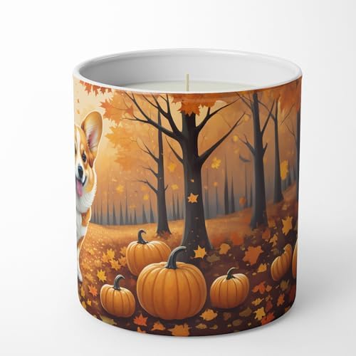 Caroline's Treasures DAC1040CDL Corgi Fall Decorative Soy Candle Nature Soy Wax Essential Oil Home Decor Ideal for Bedroom Kitchen Bath Office Gift, 10 oz - Image 5
