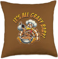 Funny Thanksgiving Turkey All Gravy Baby Cartoon Turkey Throw Pillow by Unknown