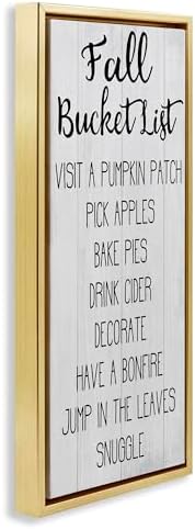 'Fall Bucket List Casual Sign'| Floating Frame Canvas Art - Image 2