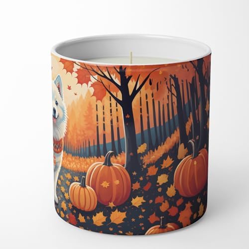 Caroline's Treasures DAC1006CDL American Eskimo Fall Decorative Soy Candle Nature Soy Wax Essential Oil Home Decor Ideal for Bedroom Kitchen Bath Office Gift, 10 oz - Image 5