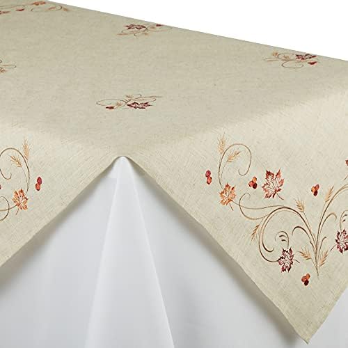 DII Fall Table Decorations Indoor Décor, Thanksgiving, Table Topper, 40x40, Autumn Wheat - Image 2