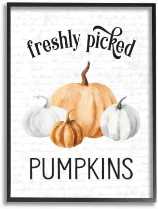 Freshly Picked Pumpkin Harvest, 11 x 14 Inch Framed Giclée Print by StupellIndustries