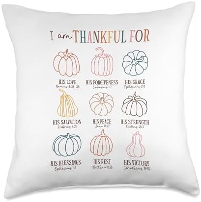 Lord Jesus Fall Season Happy Thanksgiving Throw Pillow by Unknown