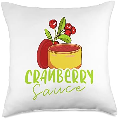 Cranberry Sauce Nutrition Funny Thanksgiving Christmas Throw Pillow by Unknown