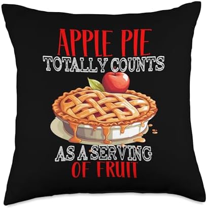 CharlIan Minds - Apple Pie Thanksgiving Bakery Lover Pie Thanksgiving Food Apple Day Throw Pillow, 18x18, Multicolor by Unknown