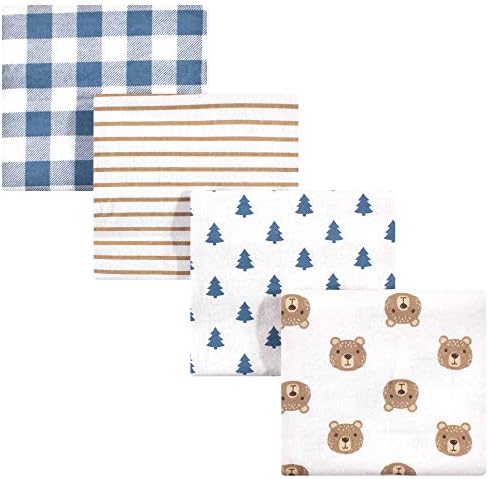 Hudson Baby Unisex Baby Cotton Flannel Receiving Blankets, Little Bear, One Size by HudsonBaby