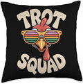 Thanksgiving Gobble Trot Squad Parade Day Runner Throw Pillow by Unknown
