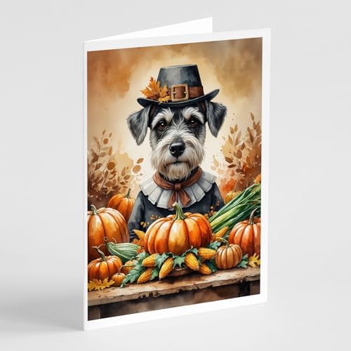 Caroline's Treasures Schnauzer Dogs Blank 5x7 Note Cards Set of 8 by CarolinesTreasures