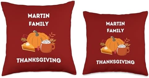 18 Loves Martin Family Matching Thanksgiving Throw Pillow, 16x16, Multicolor - Image 3