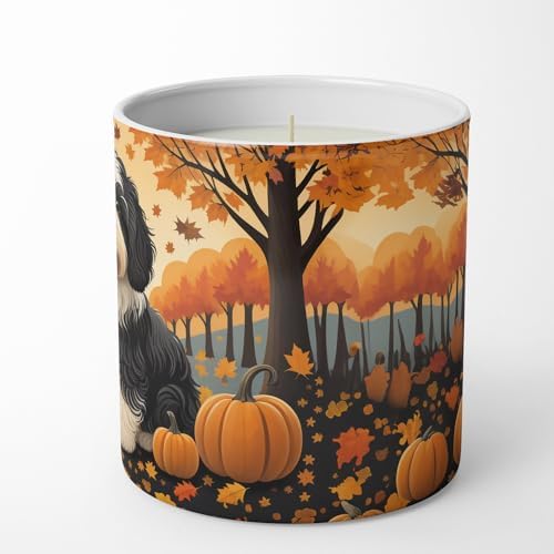 Caroline's Treasures DAC1050CDL Havanese Fall Decorative Soy Candle Nature Soy Wax Essential Oil Home Decor Ideal for Bedroom Kitchen Bath Office Gift, 10 oz - Image 5
