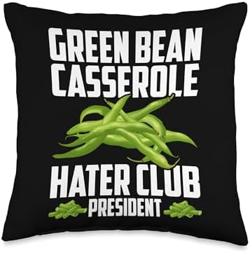 Green Bean Casserole Thanksgiving Dinner String Beans Throw Pillow by Unknown