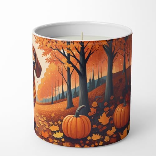 Caroline's Treasures DAC1043CDL Dachshund Fall Decorative Soy Candle Nature Soy Wax Essential Oil Home Decor Ideal for Bedroom Kitchen Bath Office Gift, 10 oz - Image 5