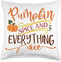 Pumpkin Spice Fall Thanksgiving Christian Apparel Gifts Throw Pillow by Unknown