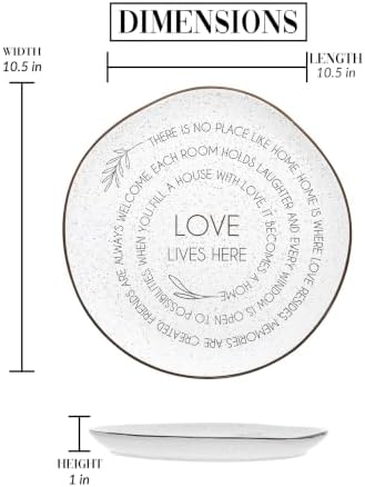 Pavilion Gift Company - Love Lives Here - 10.5" Serving Tray Platter Plate Thanksgiving Fall Serveware Friendship Family Housewarming Apartmentwarming - Image 5
