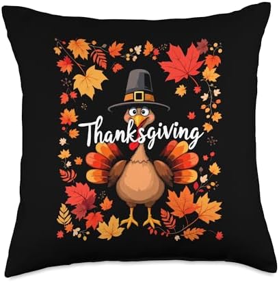 Thanksgiving Turkey Throw Pillow by Unknown