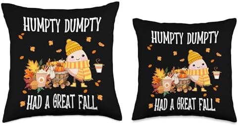 Humpty Dumpty Had A Great Fall Thanksgiving Autumn Season Throw Pillow - Image 3