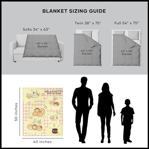 Northwest Hello Kitty Silk Touch Throw Blanket, 40" x 50", The Bakery